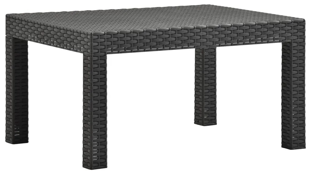 315640 vidaXL Mesa de jardim 58x58x41 cm vime PP antracite
