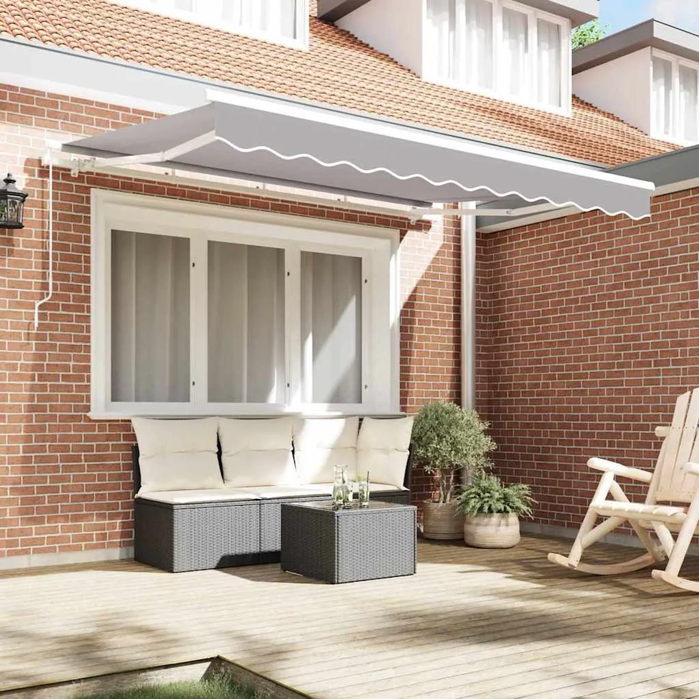 Tecido de Substituição de Toldo para Estrutura de 3x2.5 m Cinza Claro