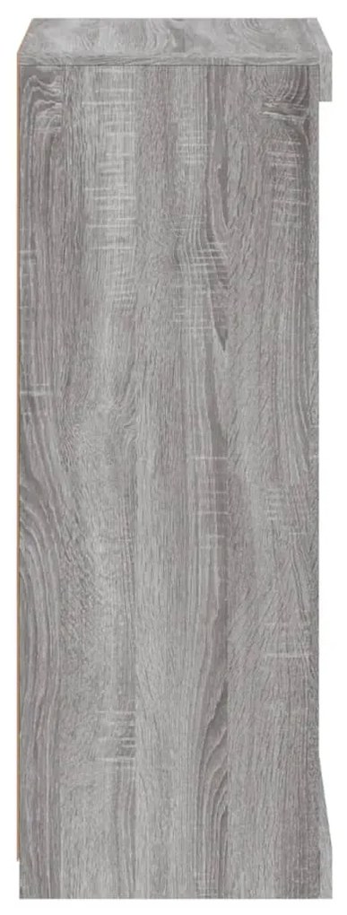 Aparador com luzes LED 41x37x100 cm cinzento sonoma