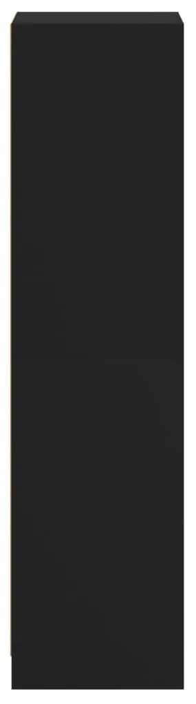 Aparador alto c/ porta de vidro 35x37x142 cm preto