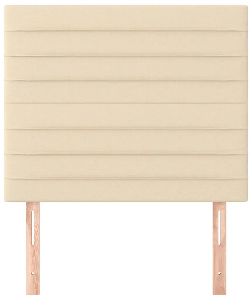 Cabeceira de cama 2 pcs tecido 90x5x78/88 cm creme