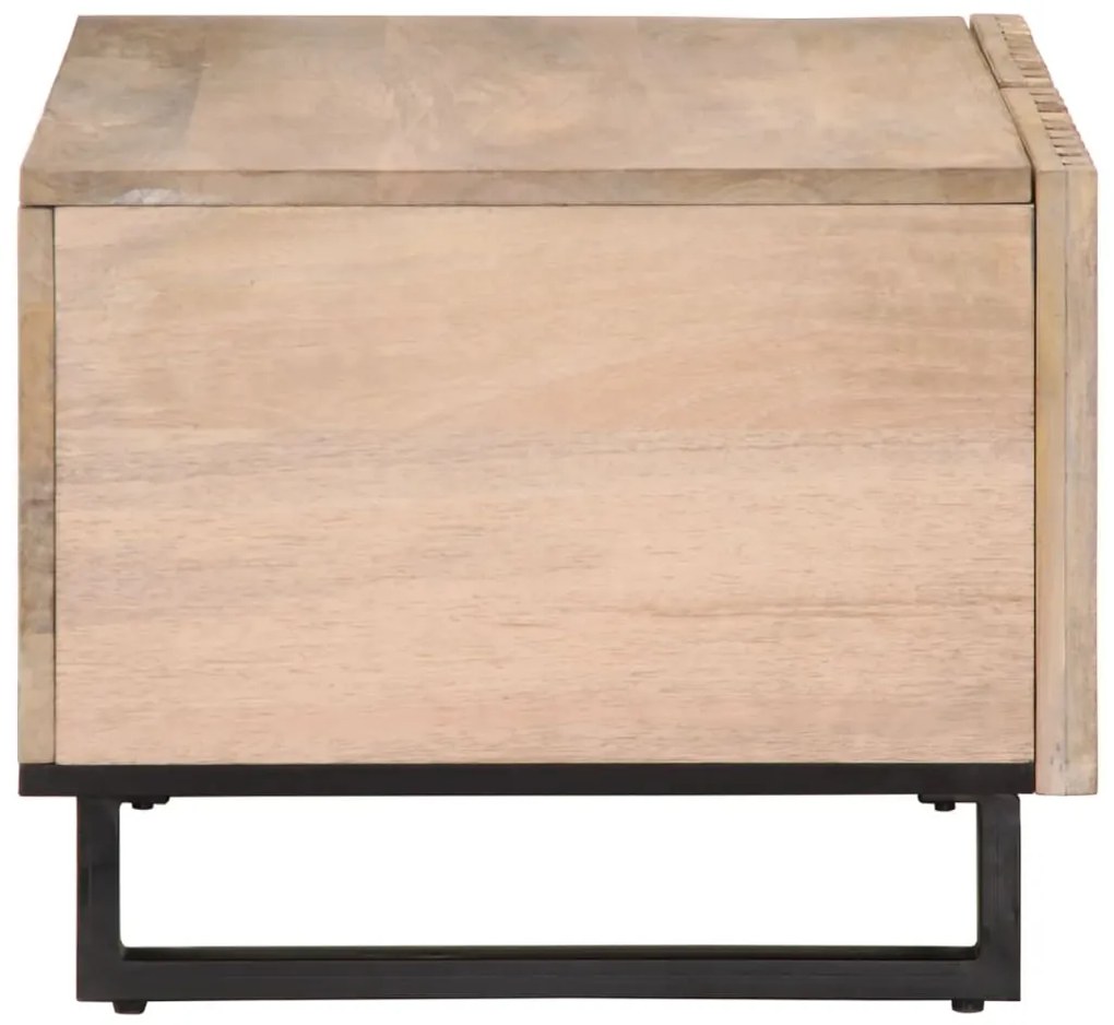 Mesa de centro 80x51x40 cm madeira de mangueira maciça branco