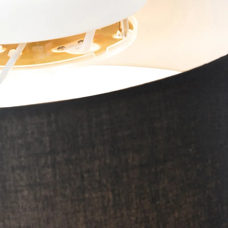 Candeeiro de teto preto 40 cm com LED - Drum LED Moderno