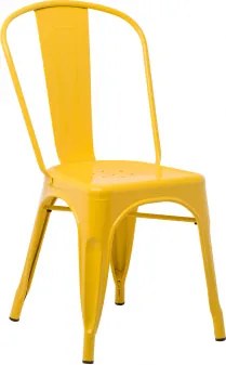 Cadeira De Jantar Empilhável Lix Amarelo Intenso - Sklum