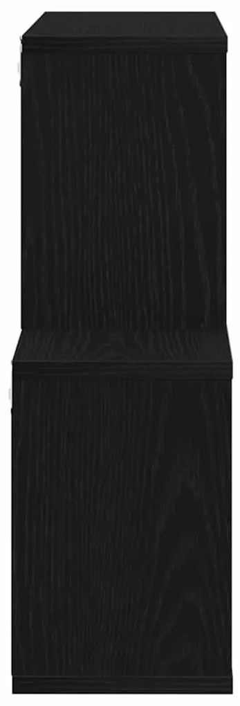 Armário de Parede de Carvalho Preto vidaXL 76x15x53 cm Feito de Madeir