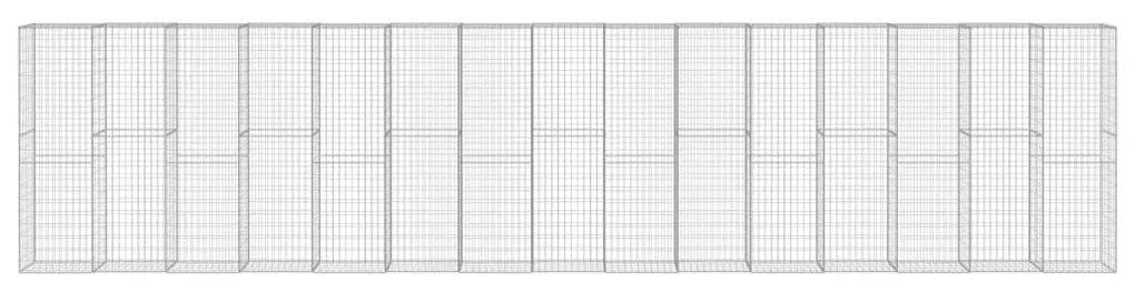 Muro gabião com tampas aço galvanizado 900x50x200 cm