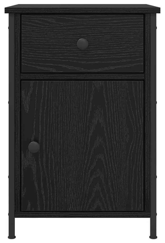 Gabinetes de Cabeceira 2 pcs Carvalho Preto 40x42x60 cm Madeira engenh