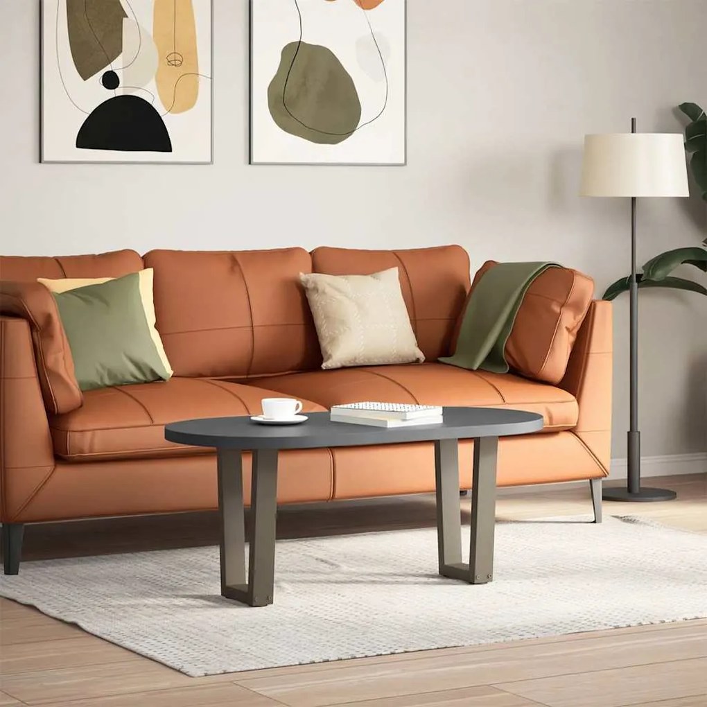 Pés para mesa de centro em formato de V, 2 peças, aço natural, 28x(42-