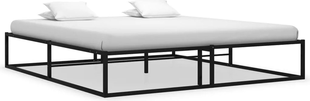 Estrutura de cama 160x200 cm metal preto