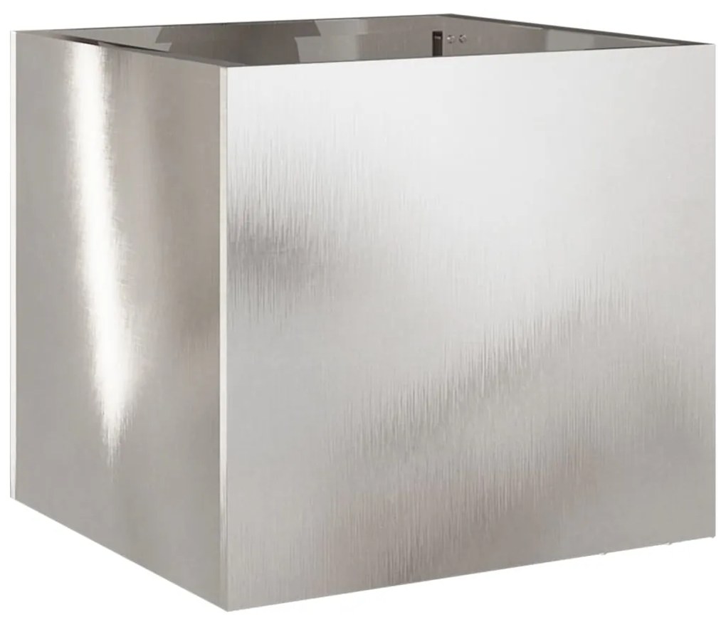 Vasos/floreiras 2 pcs 32x30x29 cm aço inoxidável prateado