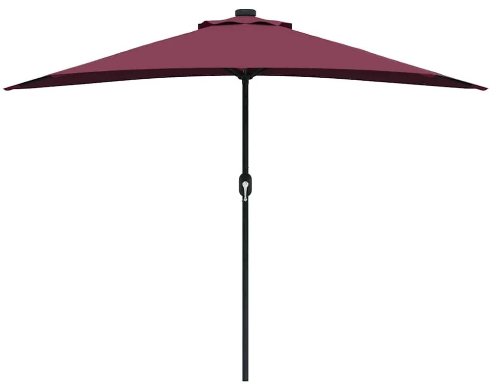Guarda-sol de Jardim Vermelho bordô 294 x 150 x 224 cm tecido