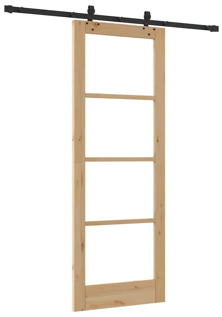 Porta Deslizante vidaXL com Conjunto de Hardware 'ORKDAL'Madeira Sólid