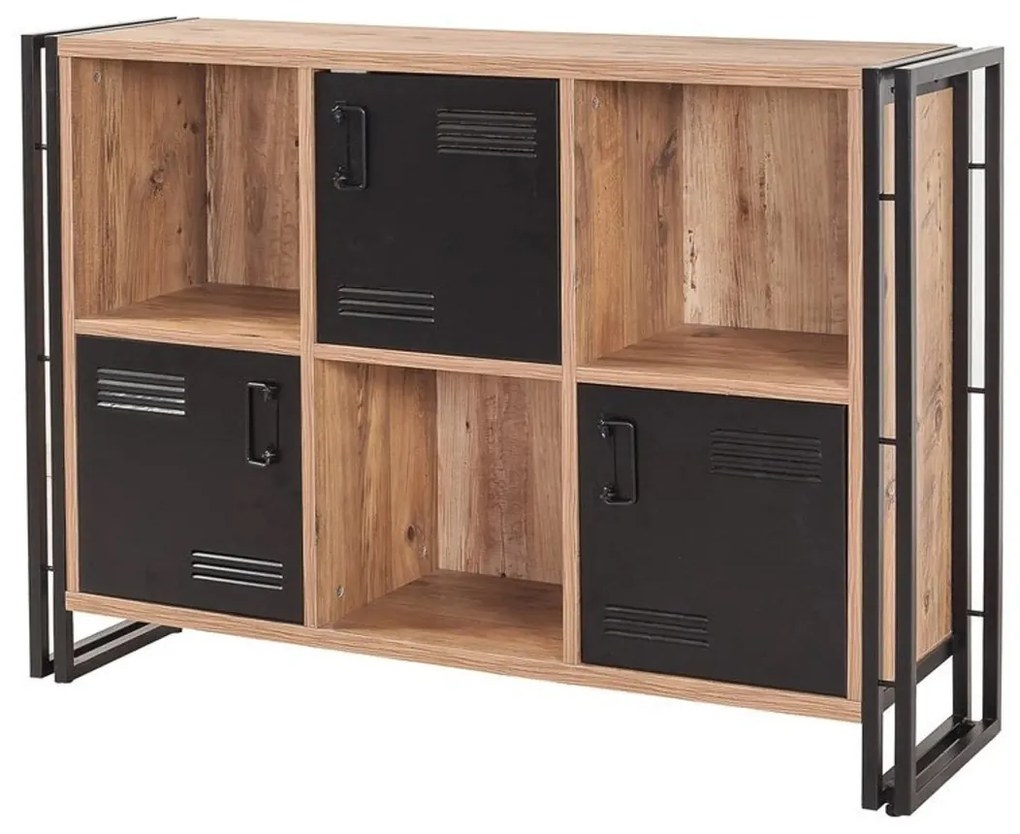 Conjunto de Mobiliário de Estudo Cosmo – Pinheiro Atlântico Preto – Tr