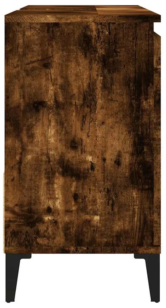 Armário casa de banho 65x33x60 cm madeira carvalho fumado