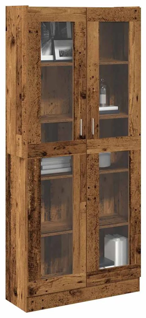 vidaXL Armário alto 82,5x30,5x185cm derivados de madeira madeira velha