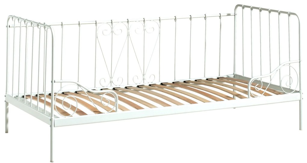 Cama infantil ALICE CAPTAIN Metal 90x200cm + Estrado Branca