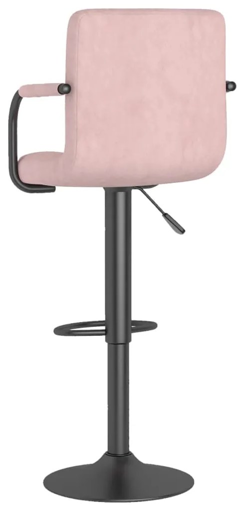 Bancos de bar 2 pcs veludo rosa