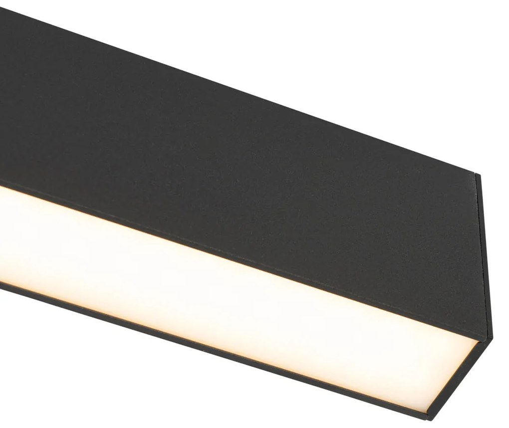 Candeeiro de teto preto com LED regulável 3 etapas 2700-4000K - Keane Moderno