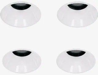 Pack De 4 Downlights Led Embutidos Sem Moldura Trimless Redondos Ø3,6 Cm Para Exterior Em Alumínio Orelva Branco Cálido 2700k & Branco & 3 W & 38º -