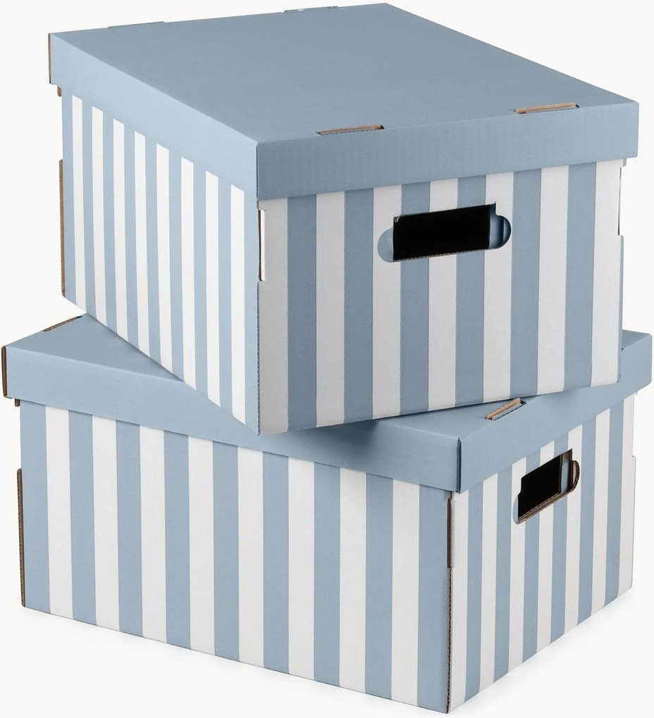 Caixas de arrumação em cartão Shirt, conjunto de 2