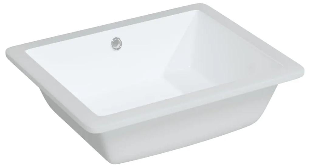 Lavatório casa de banho retangular 50x40,5x18,5 cerâmica branco