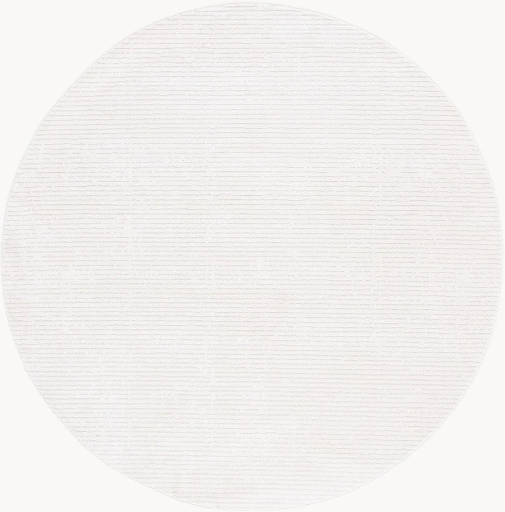 Tapete redondo artesanal com relevo Laverne