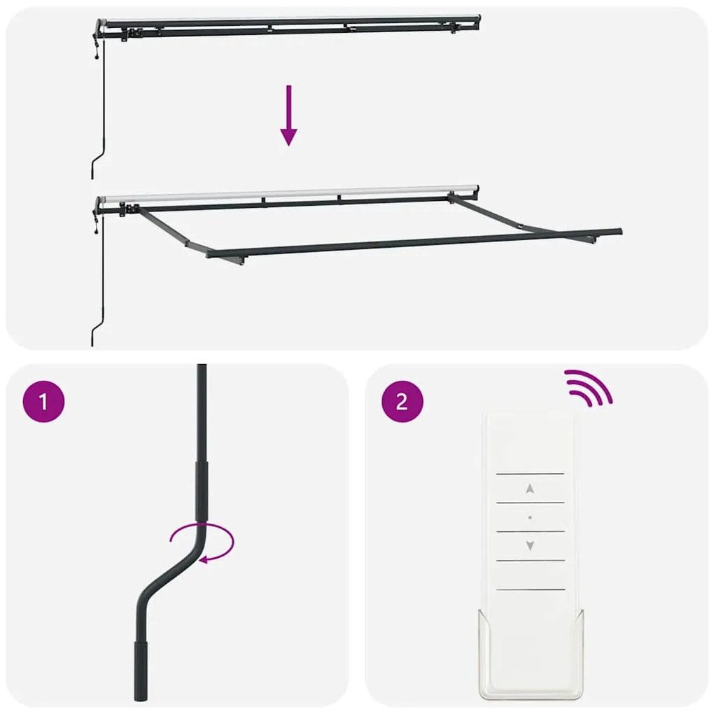 Toldo Elétrico Retrátil 3,5x2 cm de Metal