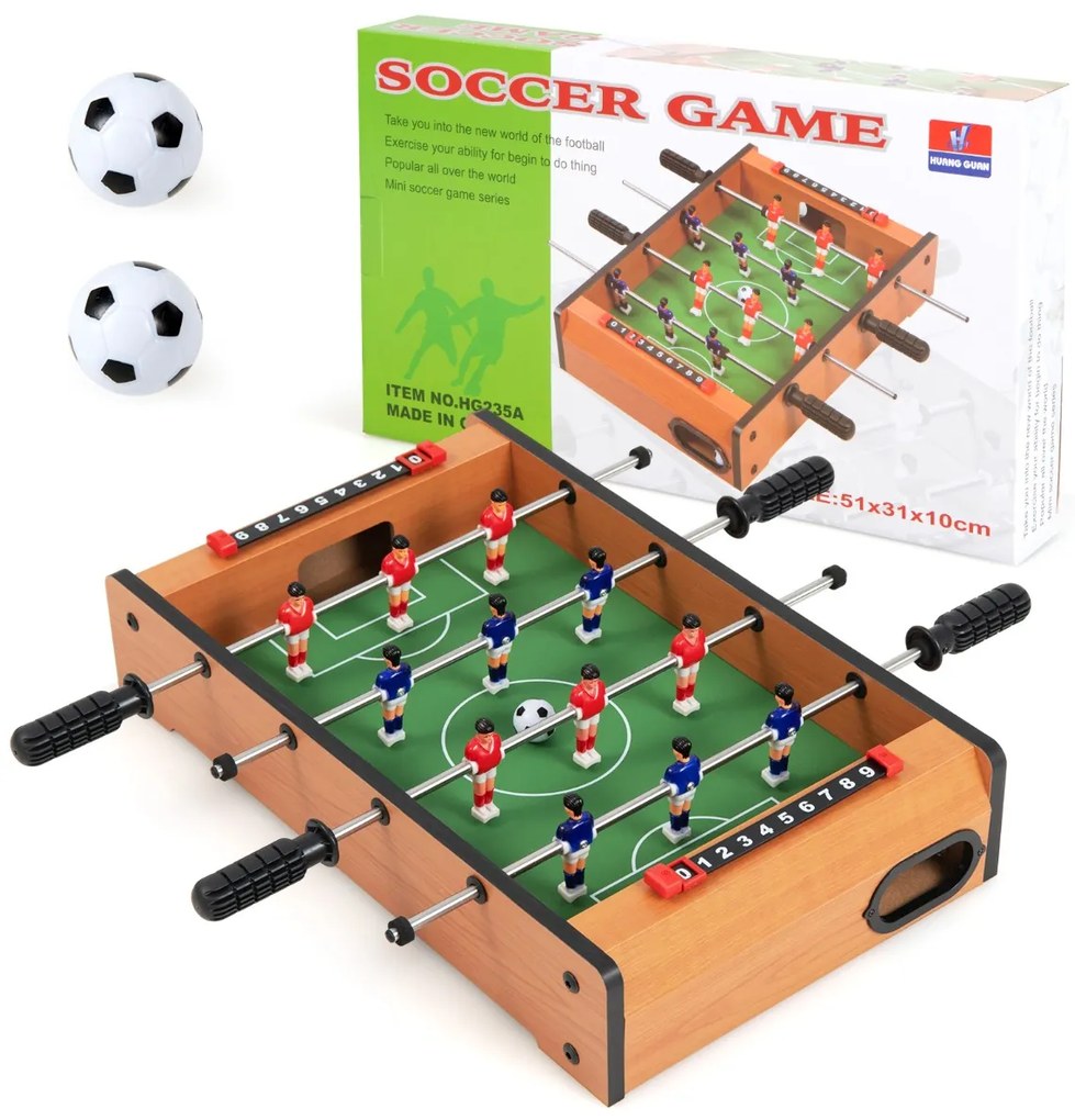 Mini jogo de mesa portátil de matraquilhos interno para crianças e adultos 51 x 31 x 10 cm