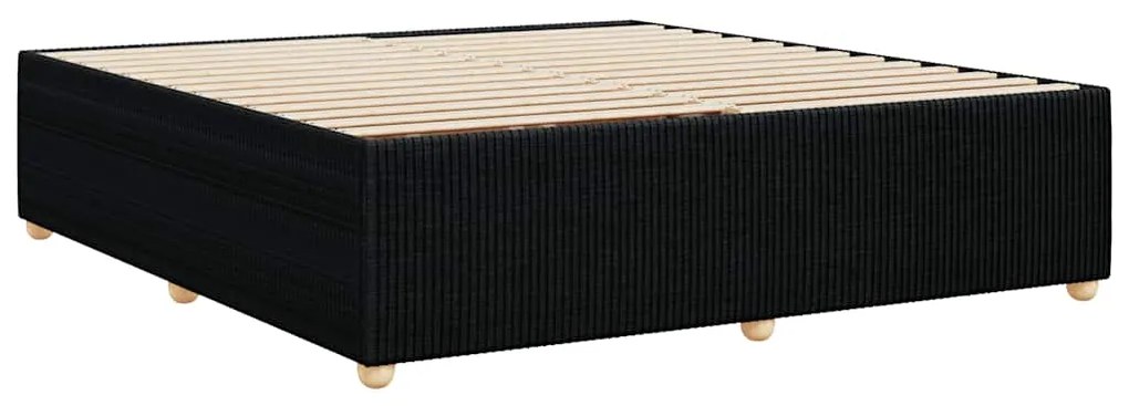 Estrutura de cama sem colchão 180x200 cm tecido preto