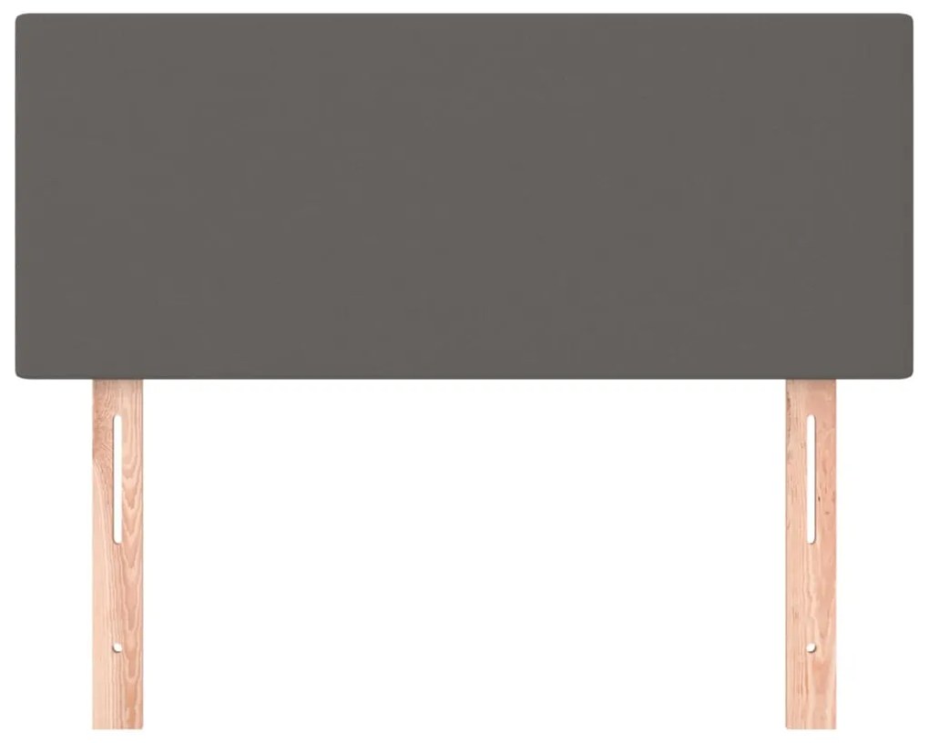 Cabeceira de cama couro artificial 80x5x78/88 cm cinzento