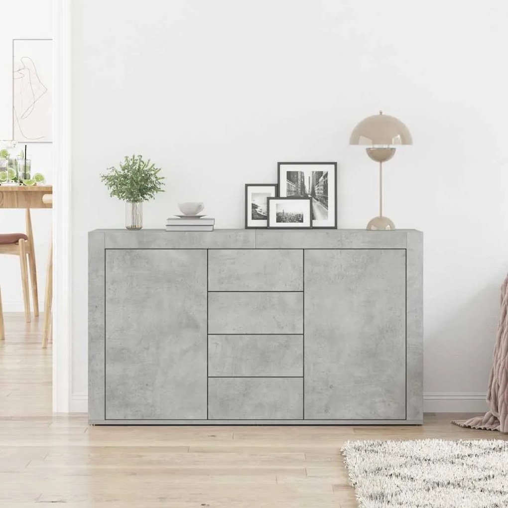 Aparador vidaXL Cinza Concreto Madeira Engenheirada 120 x 36 x 69 cm