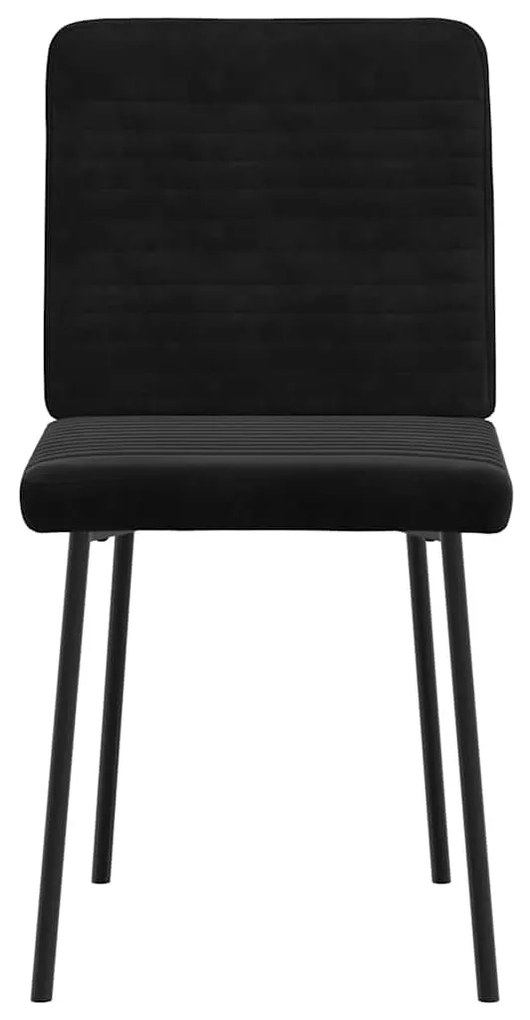 Cadeiras de jantar 2 pcs veludo preto