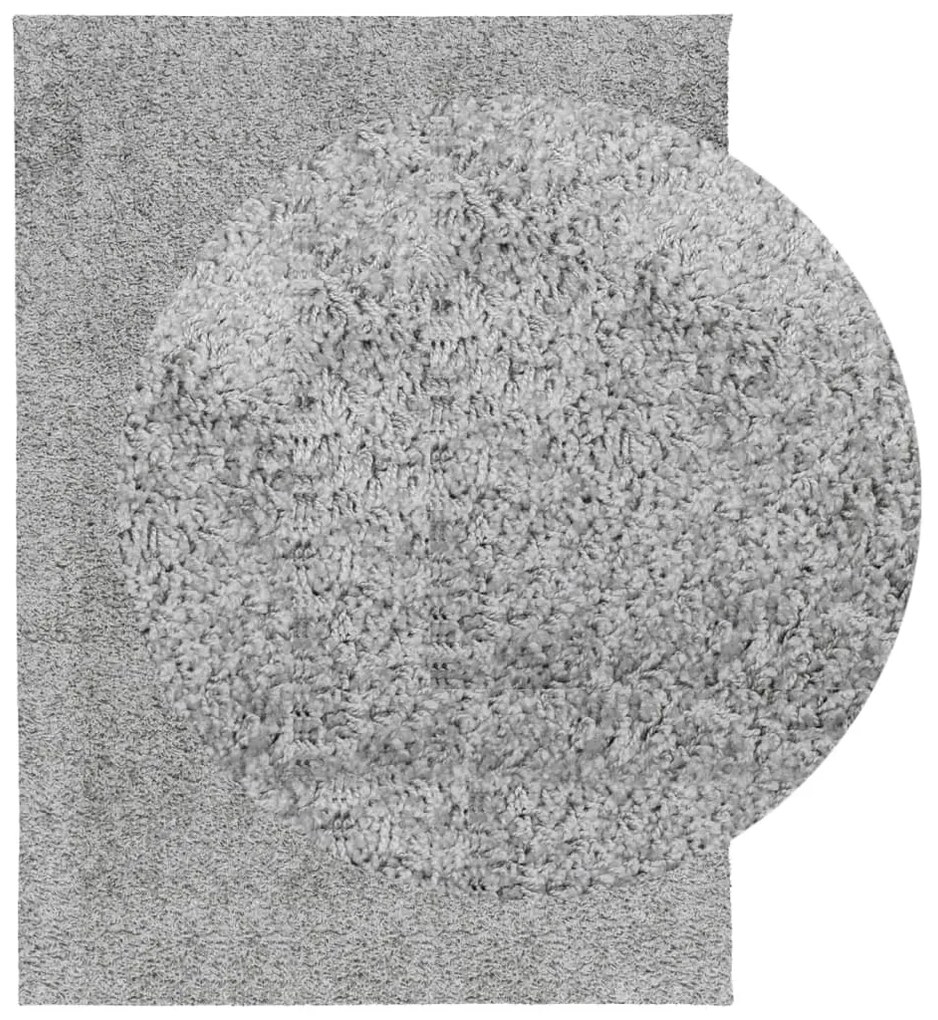 Tapete shaggy de pelo alto PAMPLONA 140x200 cm cinzento