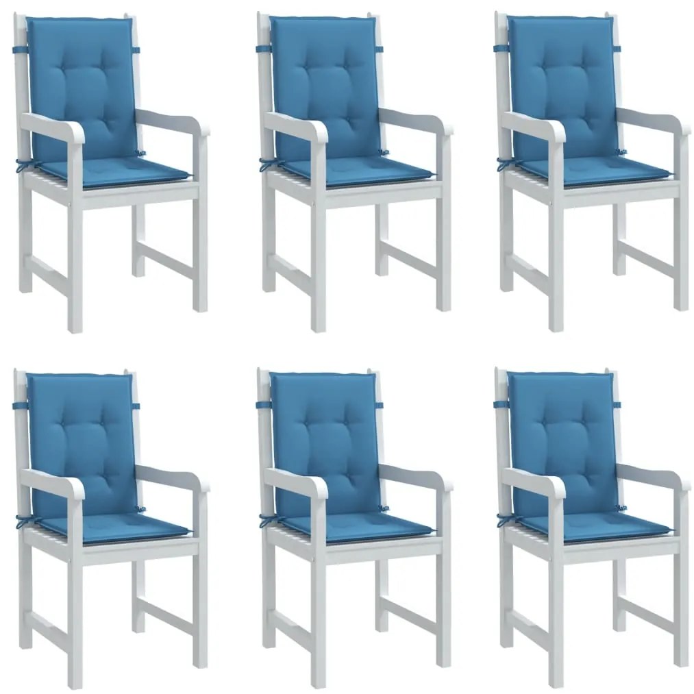 Almofadões lombares p/ cadeiras 6pcs 100x50x4cm mesclado tecido