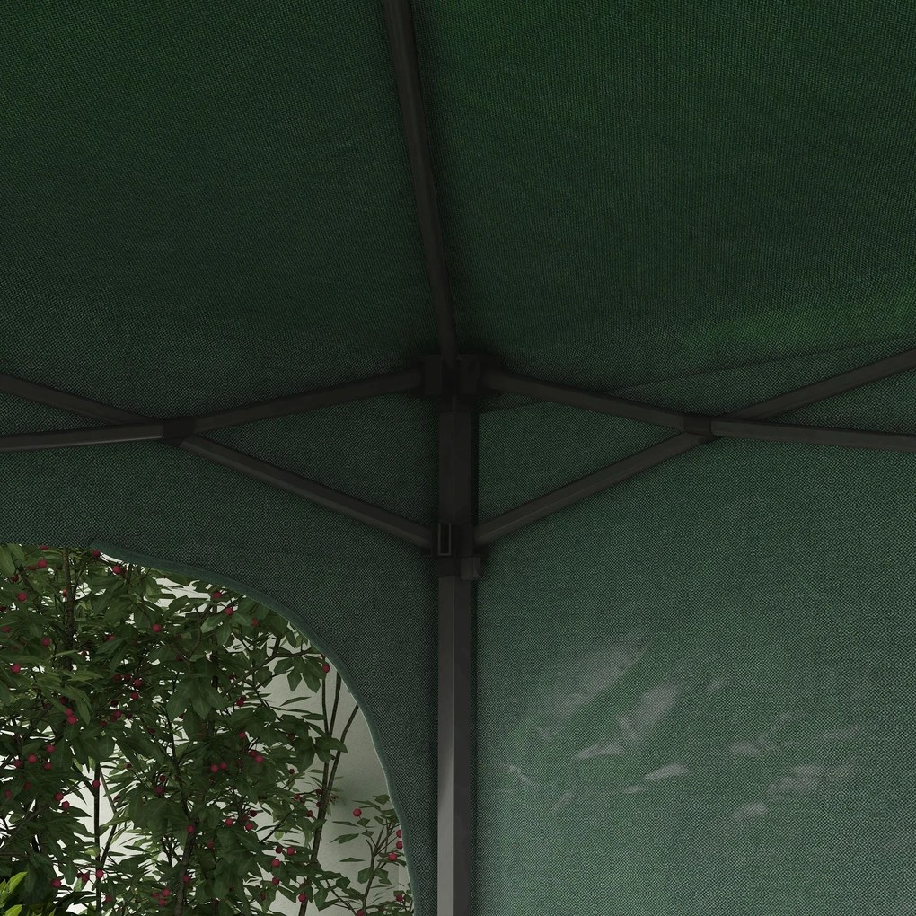 Tenda Dobrável 3x3m com Altura Ajustável Tenda de Jardim com 1 Parede