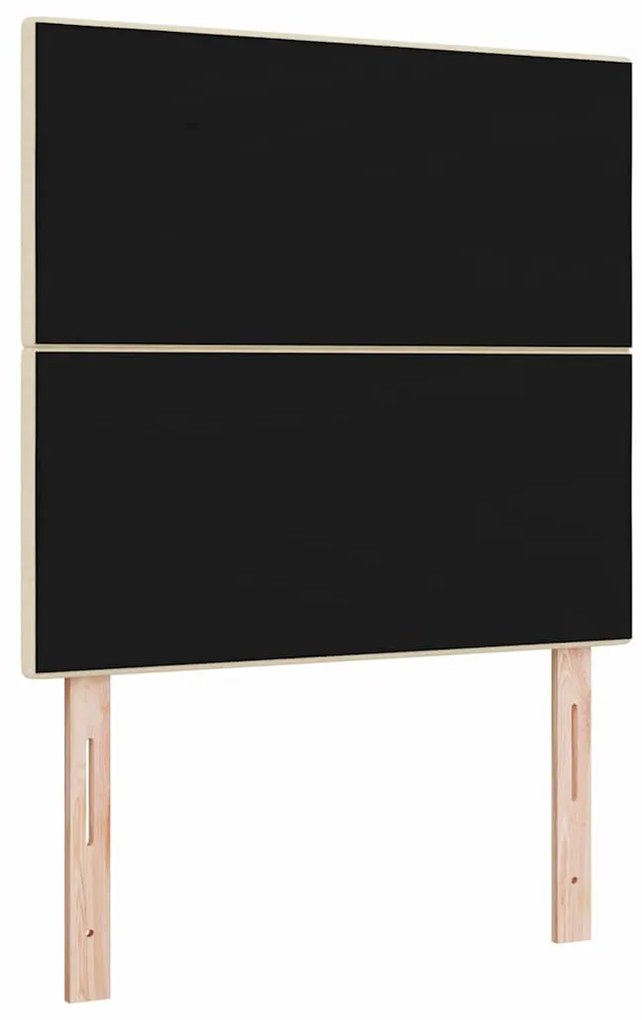 Cabeceira vidaXL Estofada com Botões Creme 100 cm Tecido