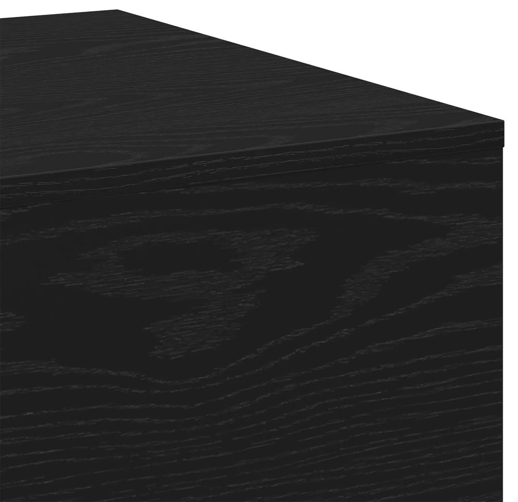 Mesa de Centro vidaXL Preto Carvalho 100x30x36,5 cm Madeira Engenharia