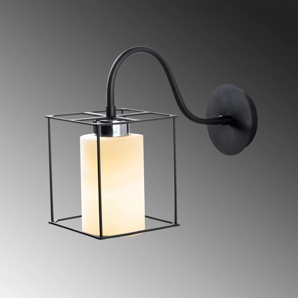 Candeeiro de Parede Swank – Preto – 15 x 33 x 28 cm