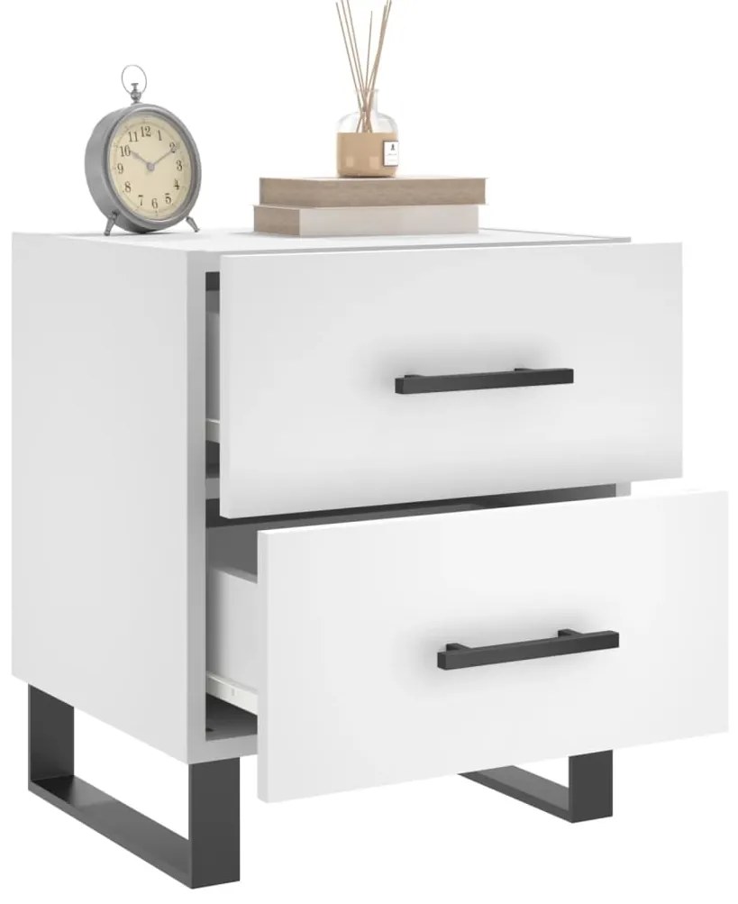 Mesa de cabeceira 40x35x47,5 cm derivados de madeira branco