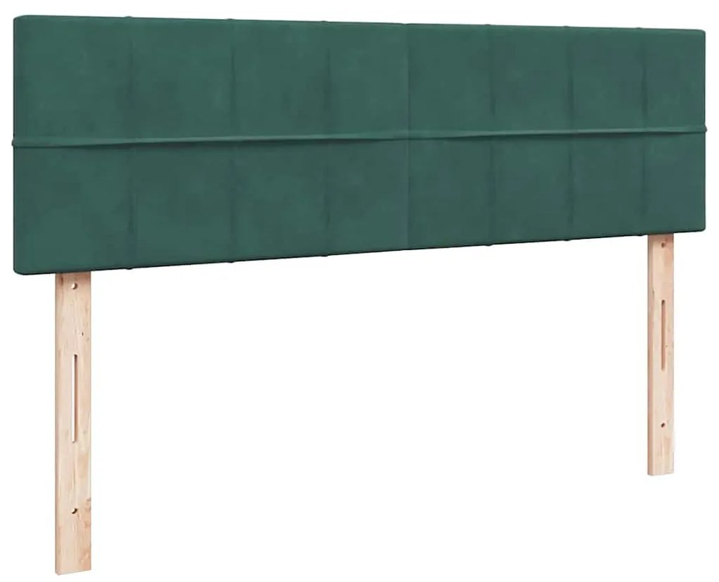 Estrutura de cama otomana com colchão 140x200 cm verde escuro