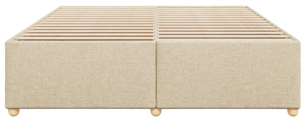 Estrutura de cama sem colchão 180x200 cm tecido cor creme
