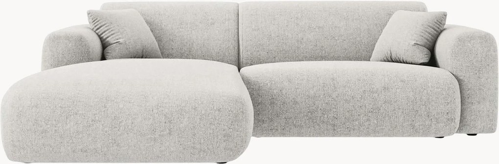 Sofá de canto em chenille Nolio