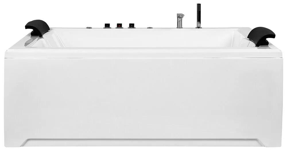 Banheira de hidromassagem em acrílico branco com LED 183 x 142 cm SALAMANCA Beliani