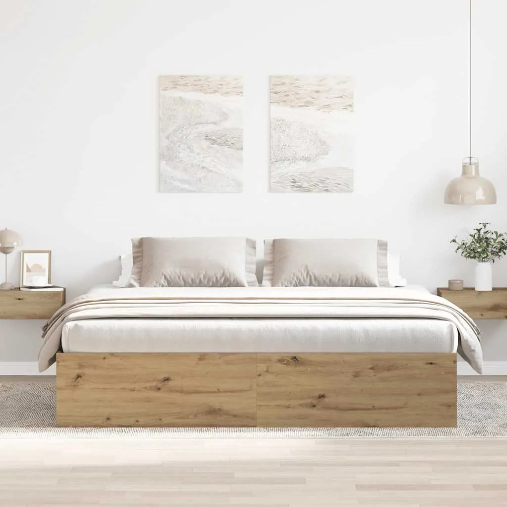 vidaXL Estrutura de cama sem colchão 180x200cm derivados de madeira