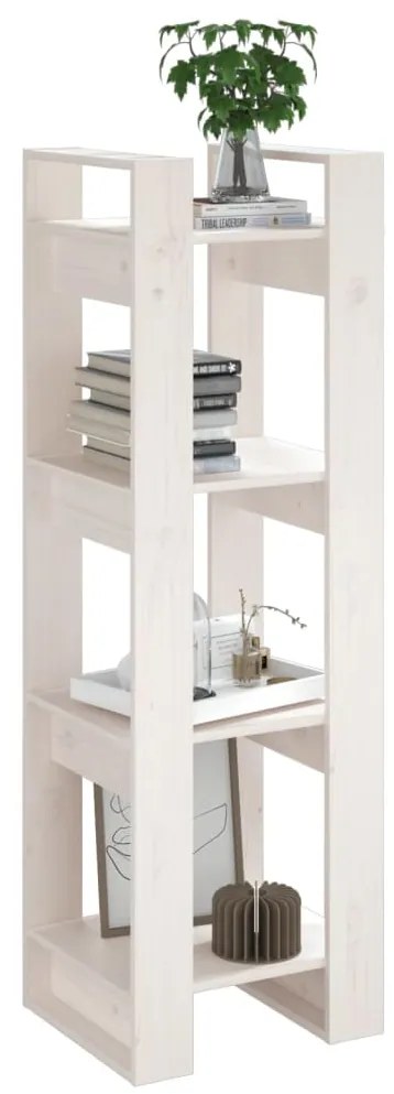 Estante/divisória 41x35x125 cm pinho maciço branco
