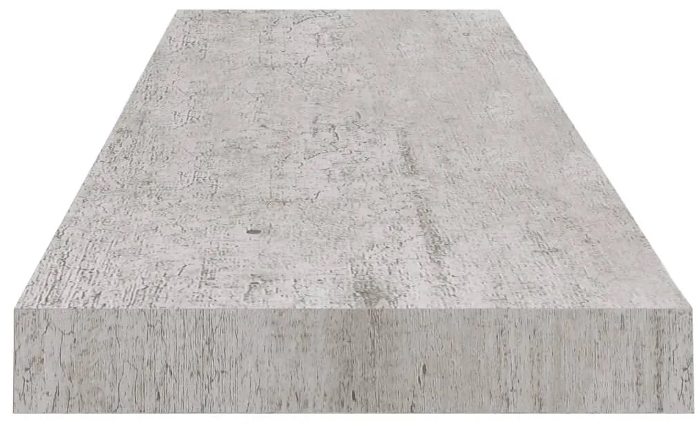 Prateleiras de parede 2 pcs 90x23,5x3,8cm MDF cinzento-cimento