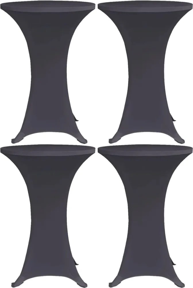 vidaXL Capa extensível para mesa 4 pcs 70 cm antracite