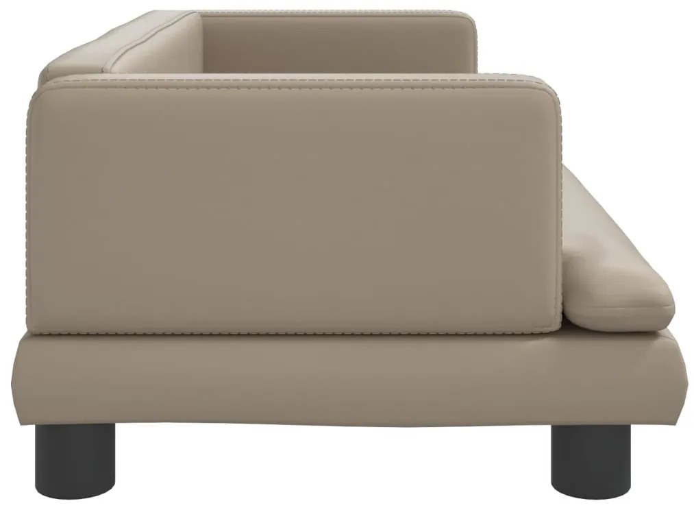 Sofá infantil 80x45x30 cm couro artificial cappuccino