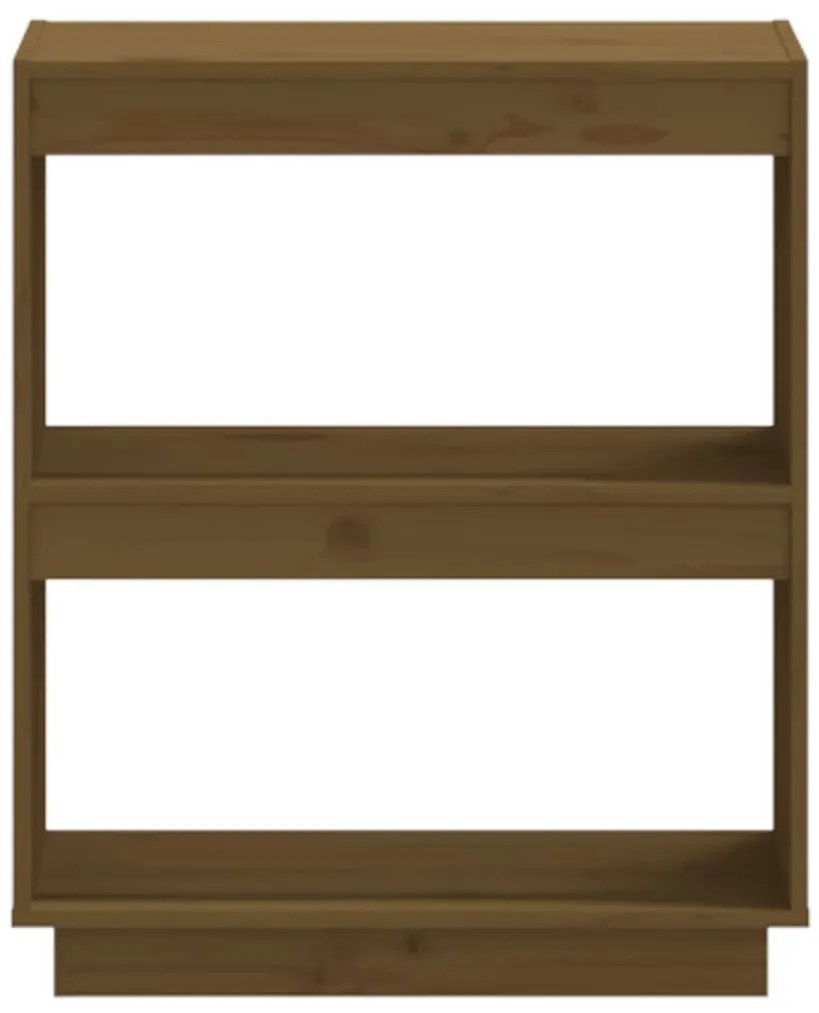 Estante para livros 60x35x71 cm pinho maciço castanho-mel