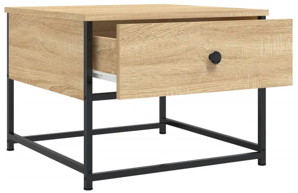 Mesa de centro 51x51x40 cm derivados de madeira carvalho sonoma